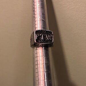 FTW Silver Ring Sz 8.5